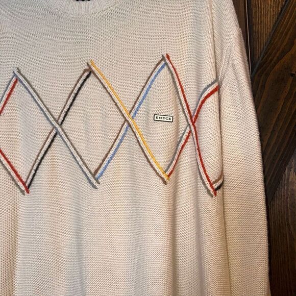 Vintage Enyce Argyle Grandpa Knit Sweater - Picture 2 of 4